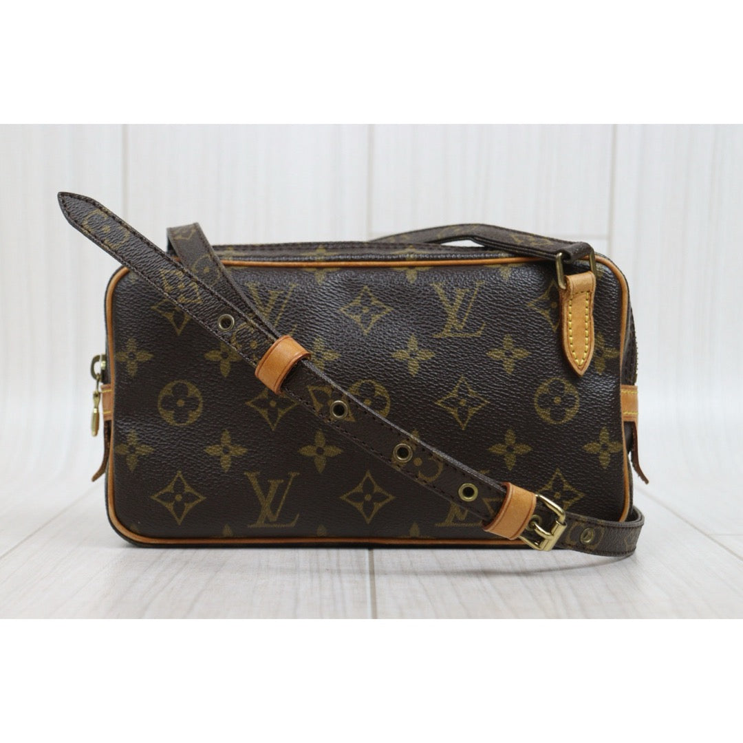 Include Entrupy Certificate of Authenticity｜Good ( Rank AB)｜Louis Vuitton Monogram Pochette Marley Bandolier Shoulder Bag｜26042806