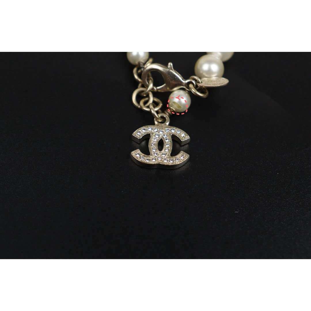 Good ( Rank AB)｜ CHANEL Coco Mark Pearl Rhinestone  Bracelet｜V25091610
