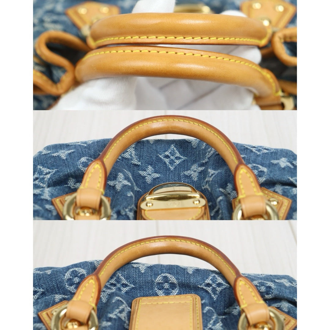 Include Entrupy Certificate of Authenticity｜Good ( Rank AB)｜ Louis Vuitton Monogram Denim Pleaty Hand Bag ｜S26060608