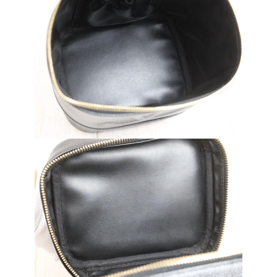 Include Entrupy Certificate of Authenticity｜Very Good（Rank A）｜CHANEL Caviar Skin Vertical Vanity Case Hand Bag  Made In 2002-2003 Year ｜26092405