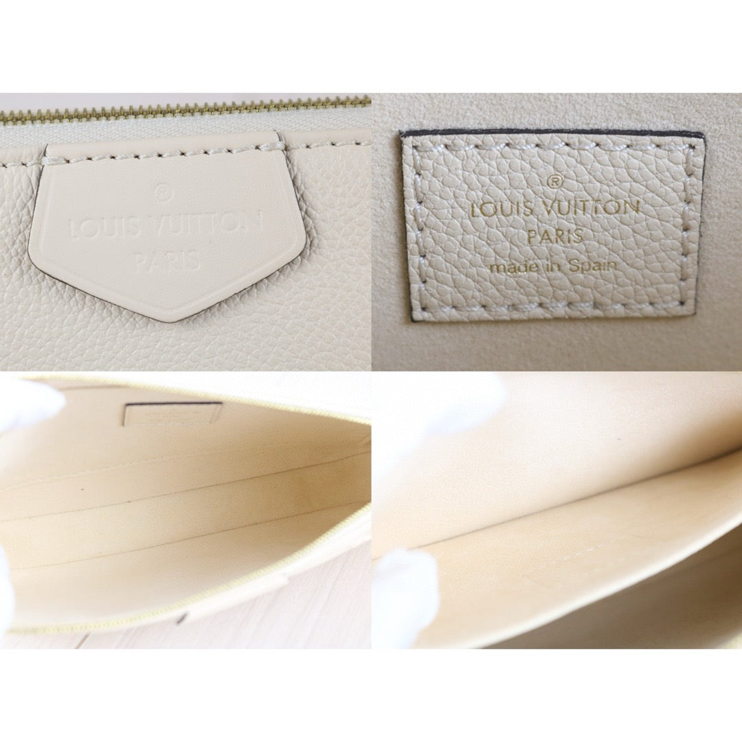 Excellent（Rank SA）｜ LV Monogram Multiti Pochette Accessoire Empreinte Leather Gream IC Chips Model ｜J25042402