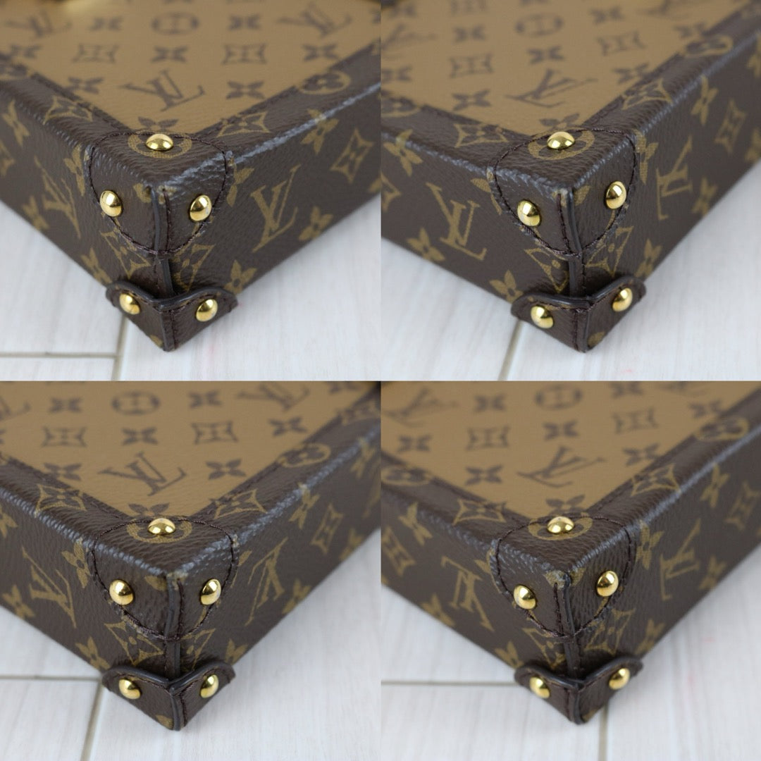 Include Entrupy Certificate of Authenticity｜Very Good ( Rank A)｜ Louis Vuitton  Monogram Trunk  Vertical Pochette Brown IC Chips Model｜X26041108