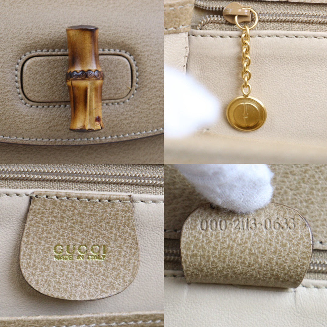 Rank A ｜ GUCCI Vintage Bamboo Hand Bag ｜23120711