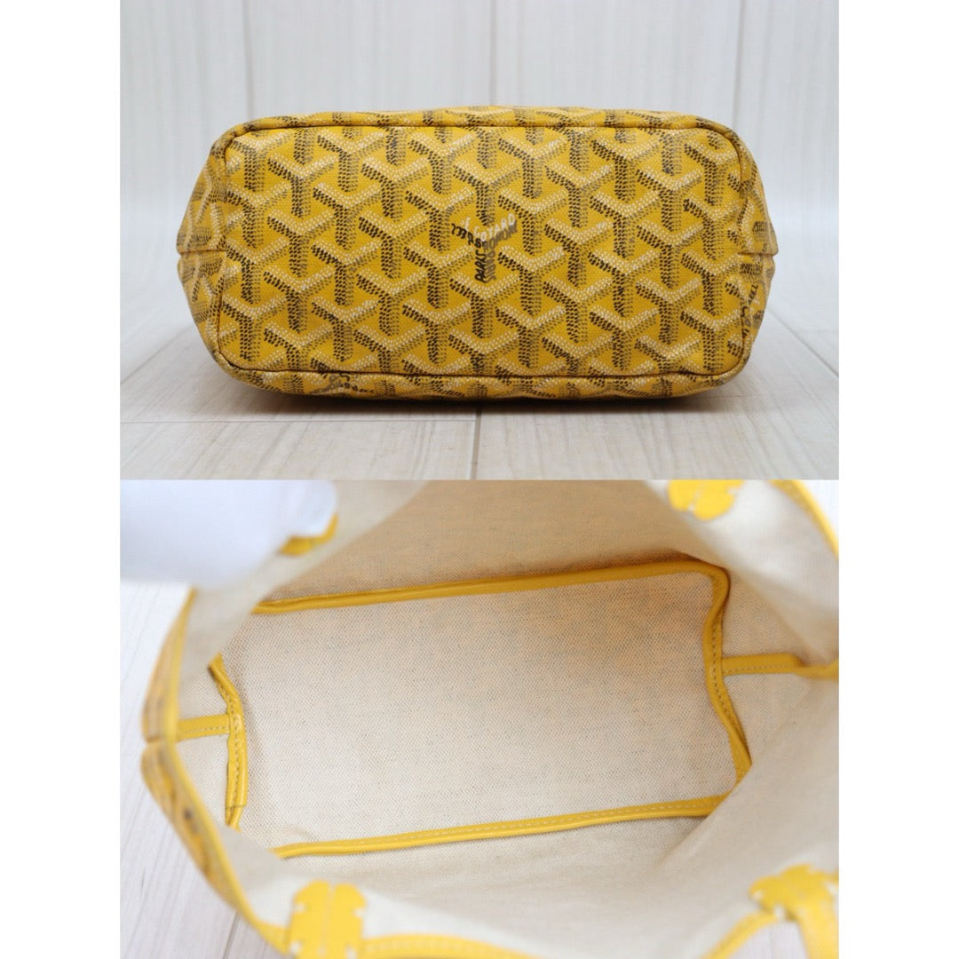Good ( Rank AB) ｜ Goyard Anjou Vintage Mini Tote Bag Yellow Made In 2005Year｜Y25110423