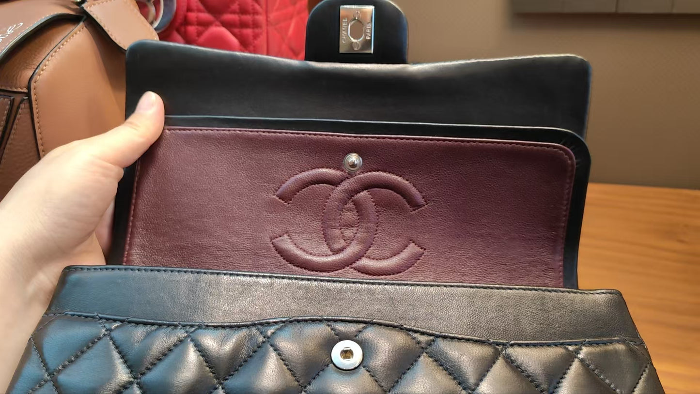 CHANEL Lamb Skin Matrasse Double Flap 25 Shoulder Bag