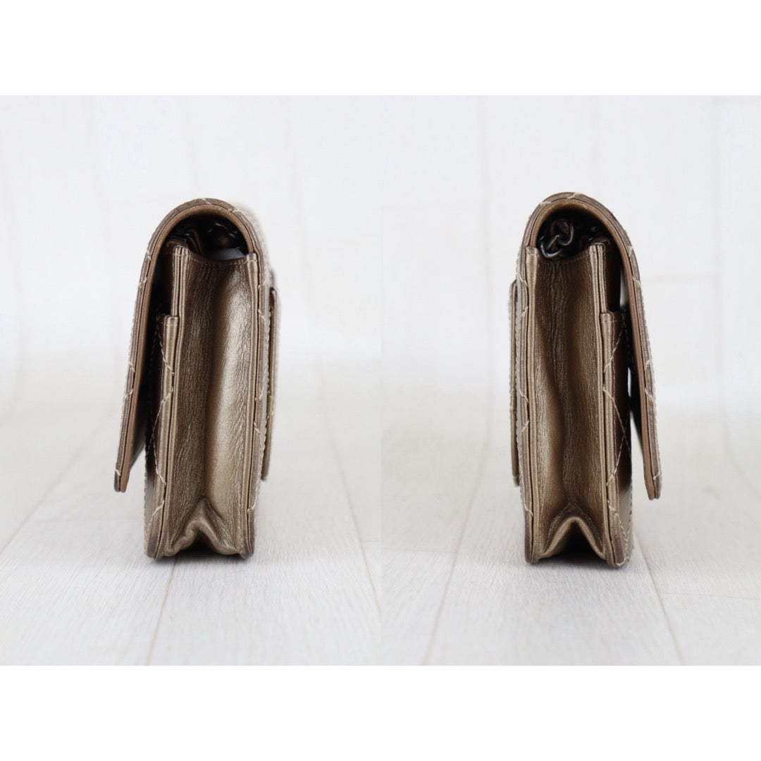 Fair ( Rank B)｜ CHANEL Matelasse Chain  Lamb Skin WOC Golden  Made in 2012Year ｜H25063008