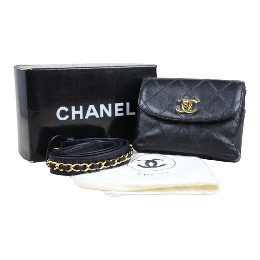 Rank A ｜ CHANEL Matrasse Lambskin Waist Bag｜23110910