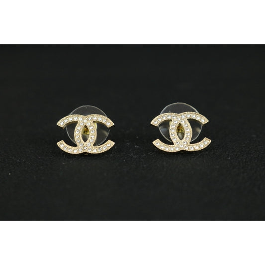 Very Good ( Rank A) ｜CHANEL COCO Mark Rhinestone Earrings Made In 2014Year｜S25121110