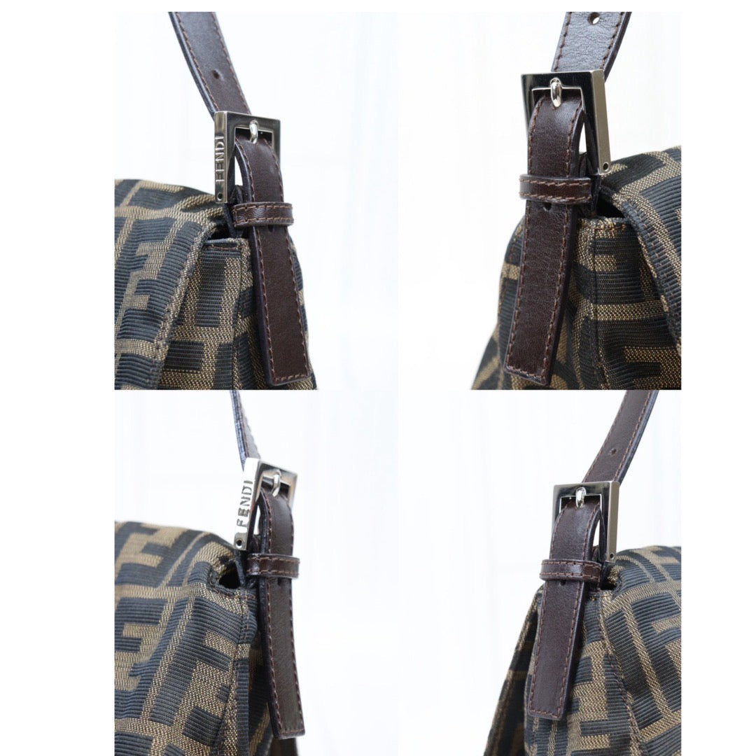 Rank A｜ FENDI Zucca Mamma Baguette Shoulder Bag ｜24041104