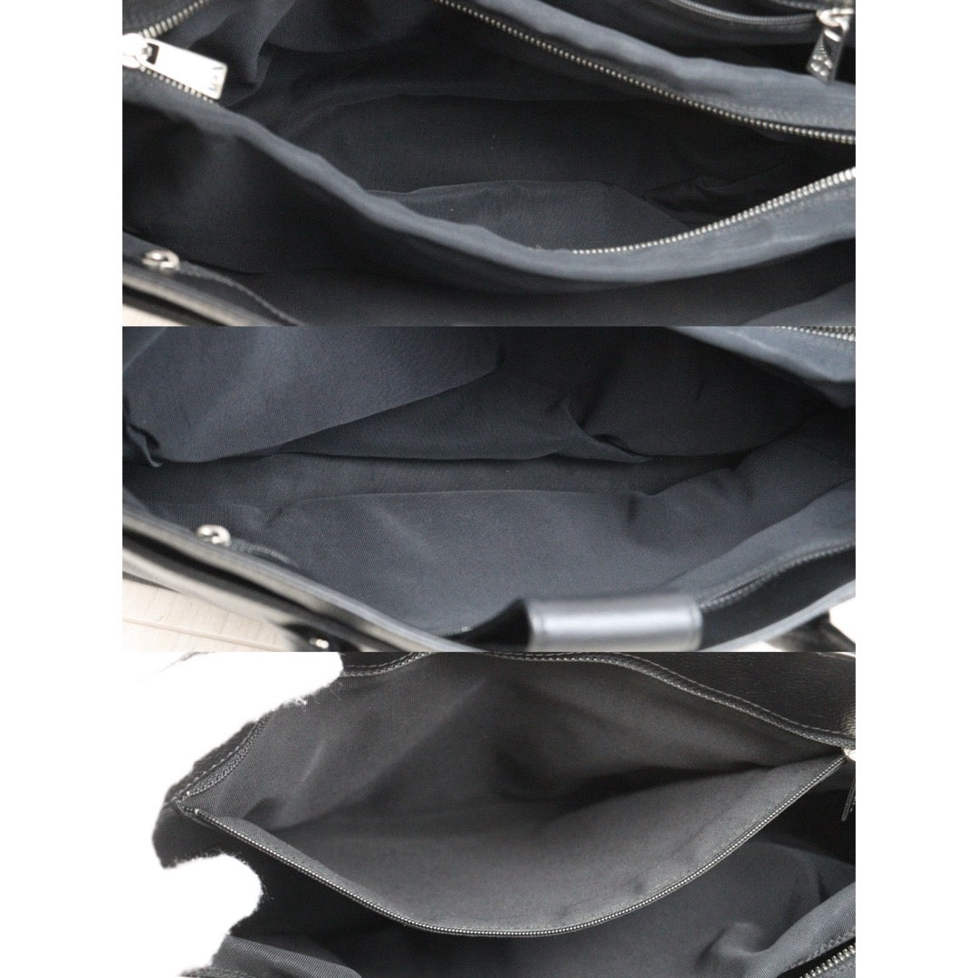 Good ( Rank AB) ｜CHANEL Calf Leather Cerf Tote Shoulder Bag Black Made in 2008-2009Year｜25090401