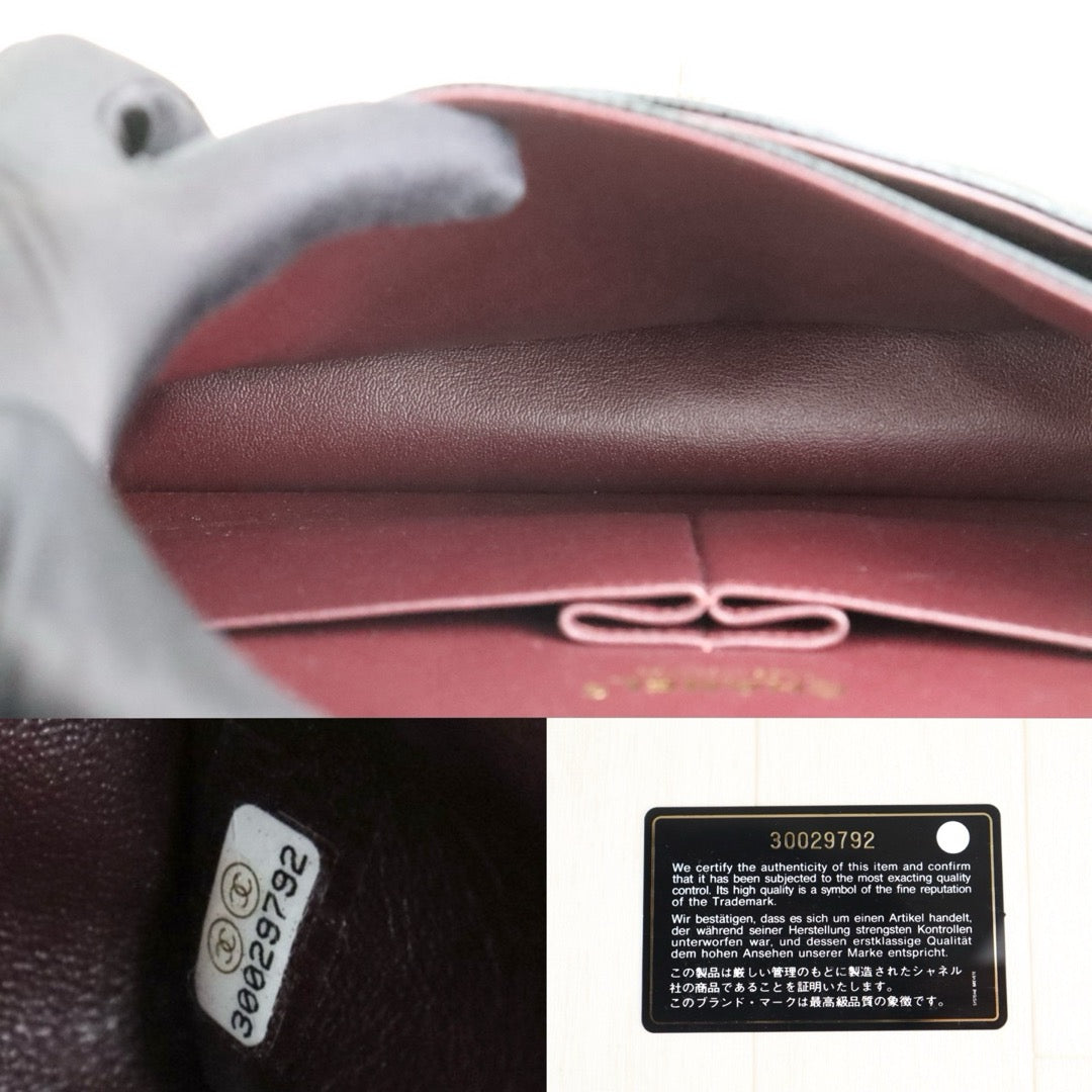 Excellent（Rank SA）｜ Full Set CHANEL Caviar Skin Matrasse Double Flap 25 Shoulder Bag Black Made In 2020-2021Year｜S25101102