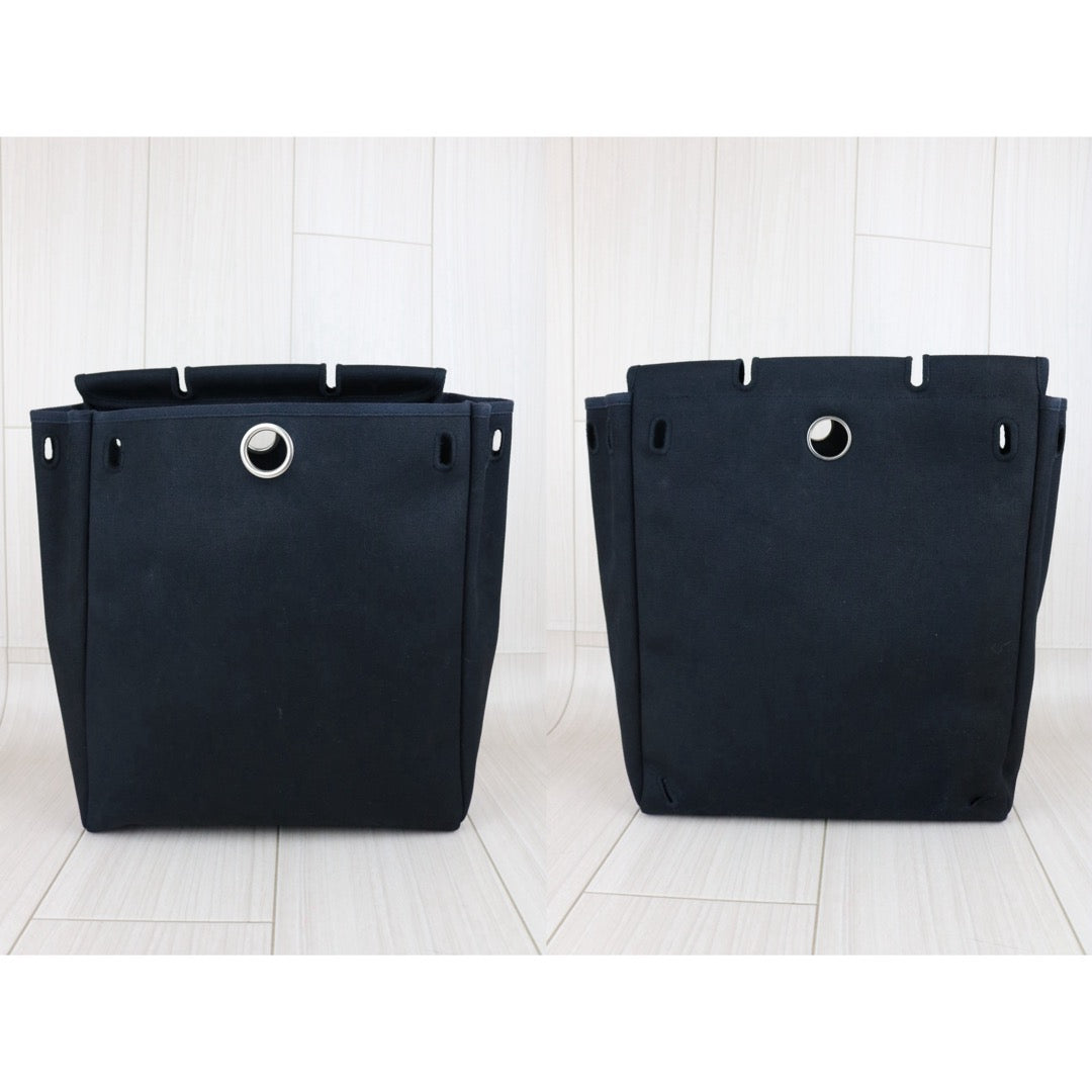 Include Entrupy Certificate of Authenticity｜Good ( Rank AB)｜ HERMES Black Herbag A Dos Zip Retoume Backbag □G Stamp Made in 2003Year｜Y26051527