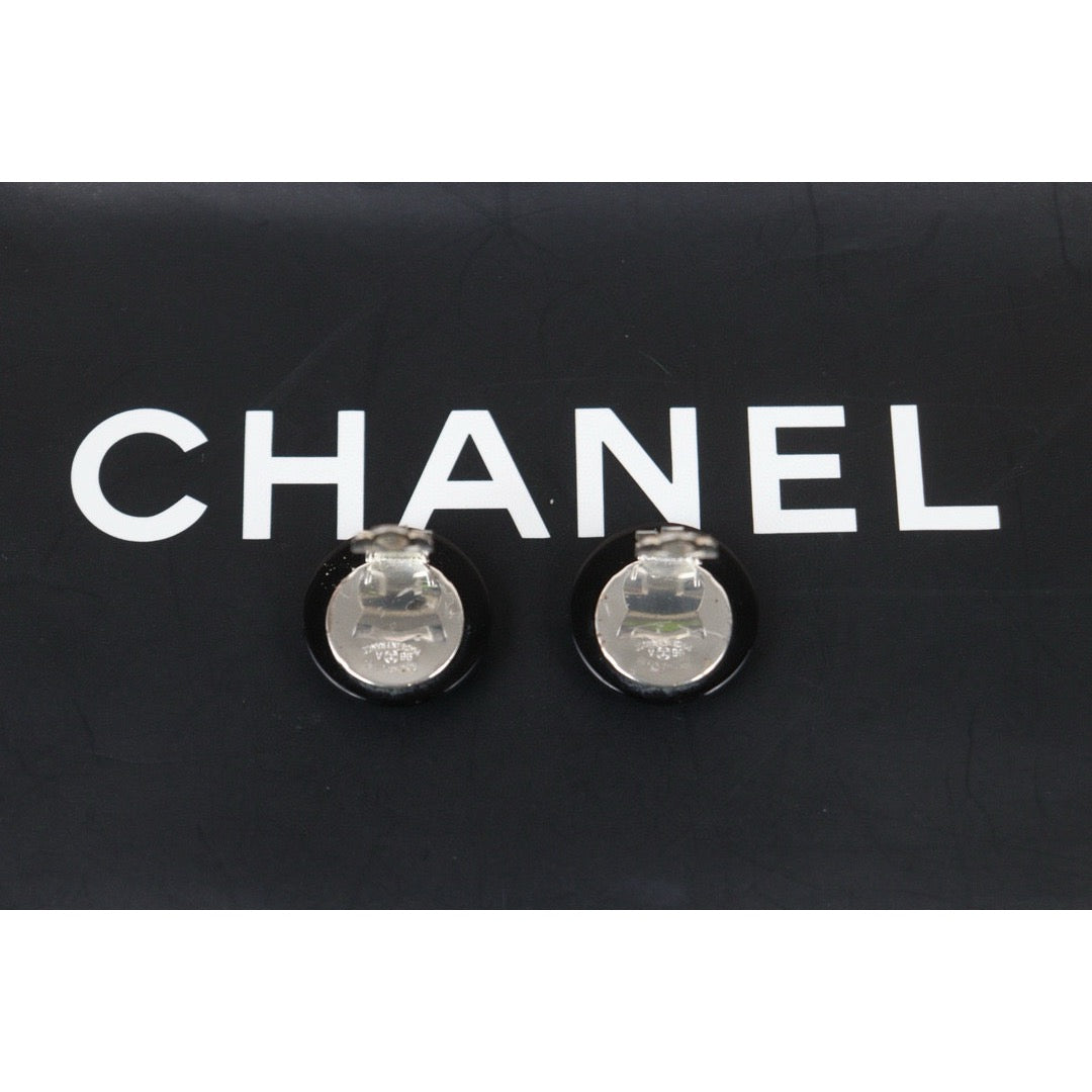 Very Good ( Rank A) ｜CHANEL Vintage Silver COCO Mark Diamond Earrings ｜V24111226