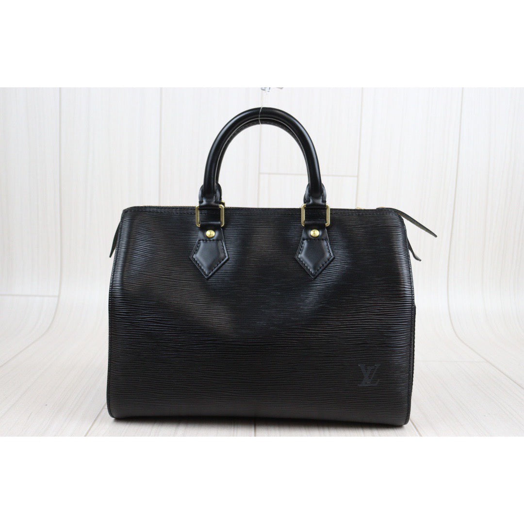 Rank AB ｜ LV Epi Speedy 25 Black Hand Bag｜V23113022