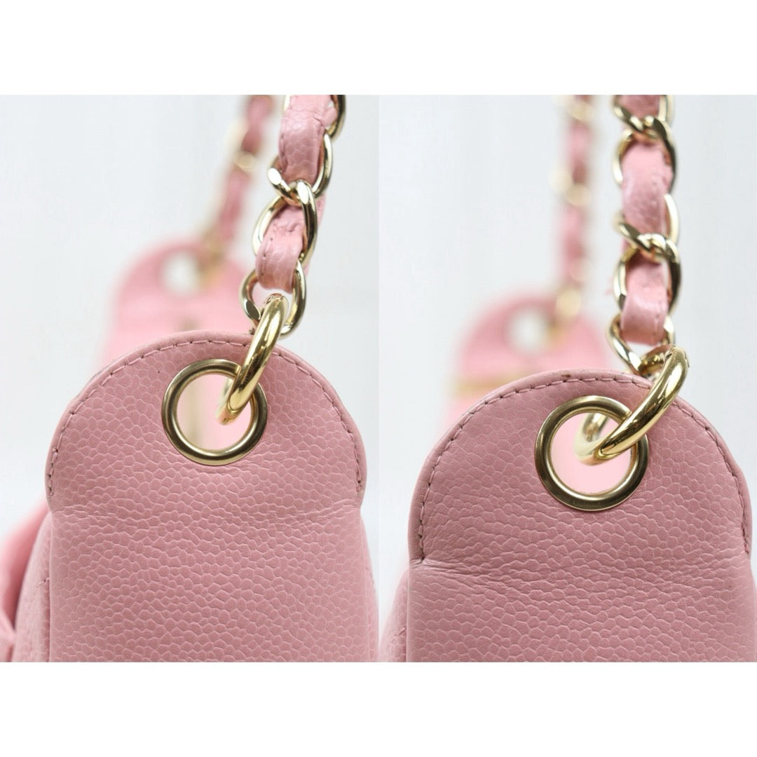 Very Good ( Rank A)｜ CHANEL Half Moon Shoulder Bag Pink Made In 2003-2004 Year ｜V24122602