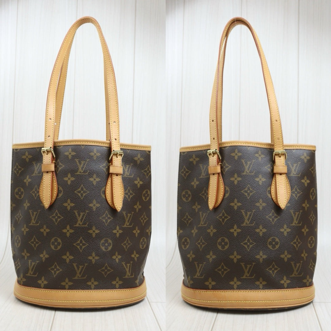 Include Entrupy Certificate of Authenticity｜Very Good ( Rank A) ｜ Louis Vuitton  Monogram Petit Bucket PM Tote Bag ｜26102103