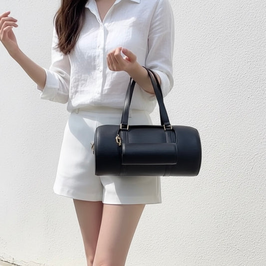 Include Entrupy Certificate of Authenticity｜Very Good ( Rank A)｜ Louis Vuitton Epi Soufflot Handbag Black｜S26042504