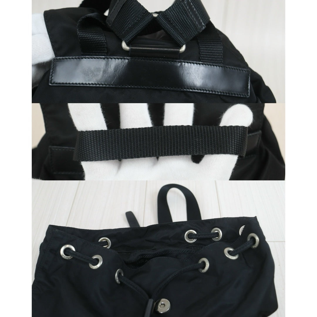 Include Entrupy Certificate of Authenticity｜Good ( Rank AB) ｜Prada  Nylon Black Backpack Small｜26071504