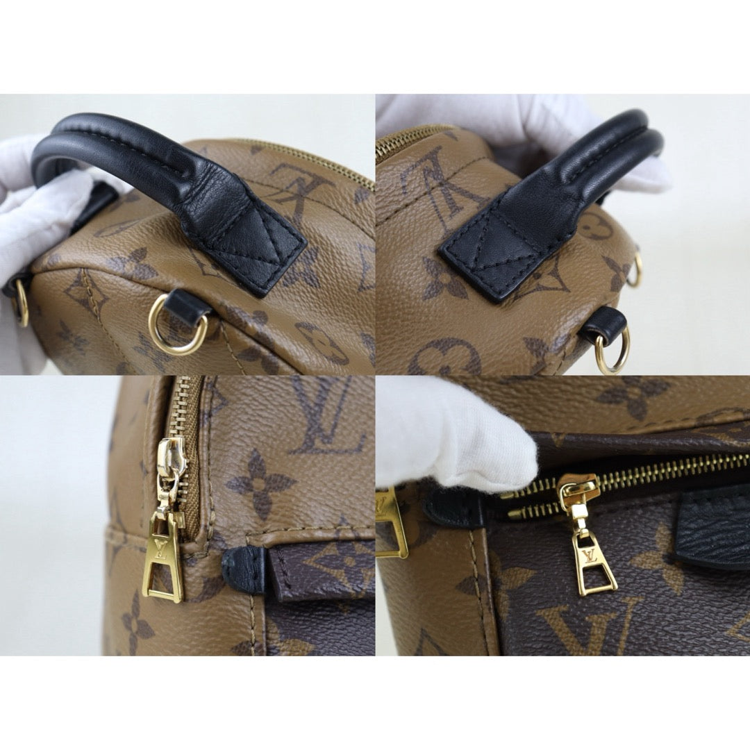 Include Entrupy Certificate of Authenticity｜Very Good ( Rank A) ｜  Louis Vuitton Monogram Coated Canvas Mini Palm Springs Backpack IC Chips Model｜S26040106