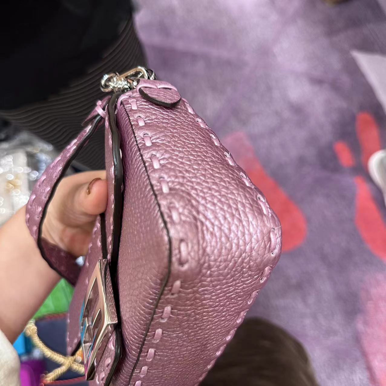 FENDI Zucca Mamma Baguette Shoulder Bag