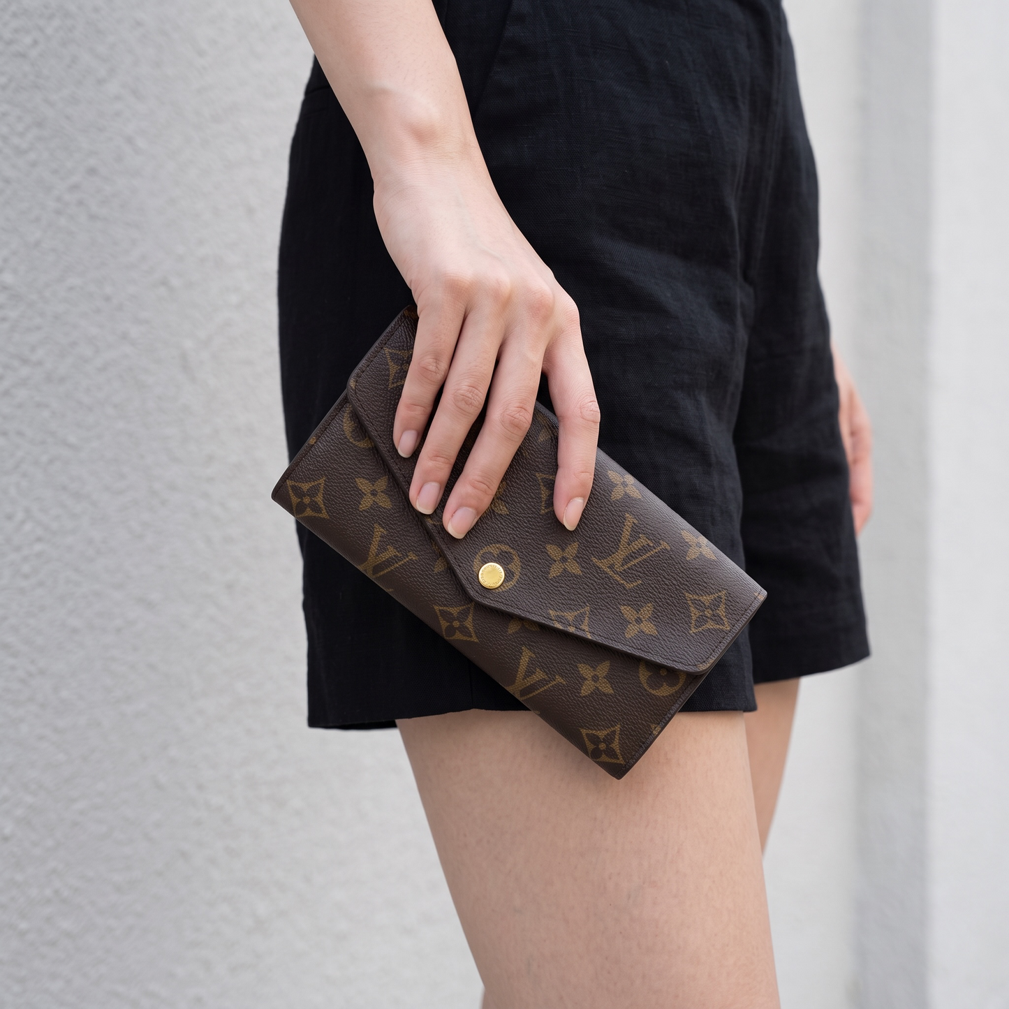 Include Entrupy Certificate of Authenticity｜Very Good ( Rank A)｜ Louis Vuitton Monogram Emilie Long Wallet ｜S26072513