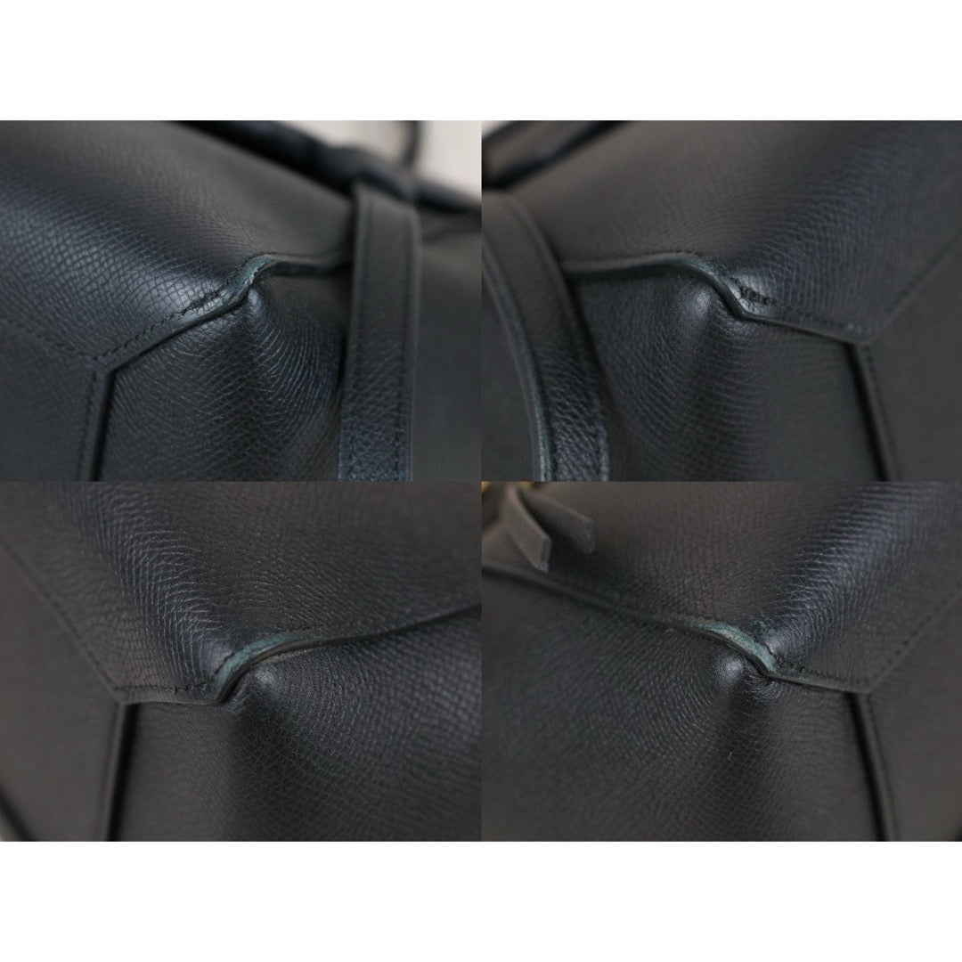 Good ( Rank AB)｜CELINE Leather Calf Belt Micro Handbag Shoulder Bag Black｜B25041505