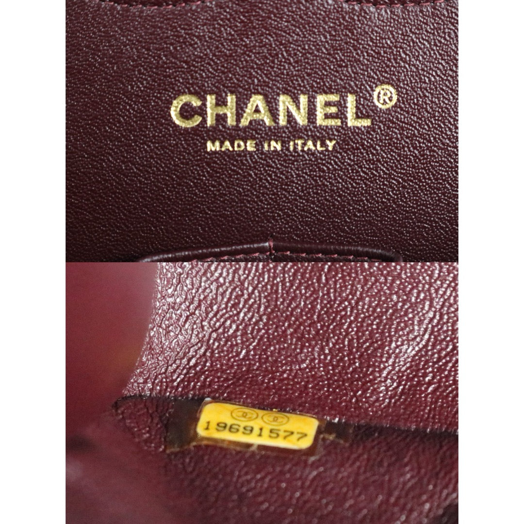 Very Good ( Rank A)｜ CHANEL Matrasse Chain Lamb Skin Jumbo Black  Made In 2014 Year｜S25092401