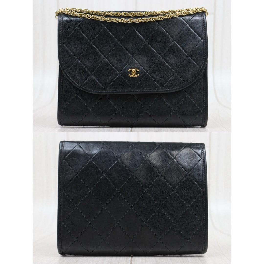 Good ( Rank AB)｜ CHANEL Mini Coco Mark  Lambskin Matrasse Chain Shoulder Bag Made In 1986 - 1988Year｜25082202