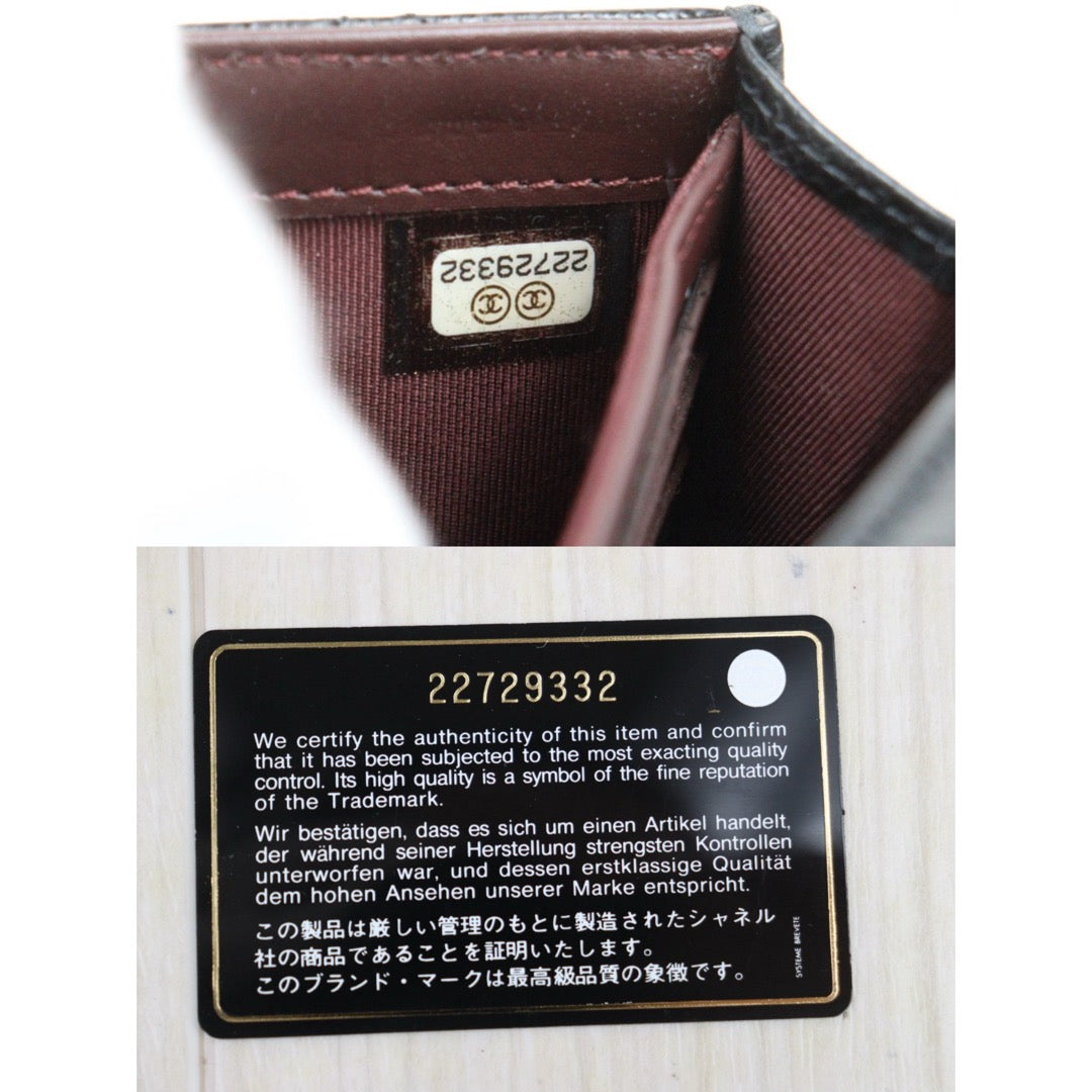 Very Good ( Rank A) ｜Chanel Caviar Skin Black  Wallet Made In 2016-2017 Year ｜V25102105