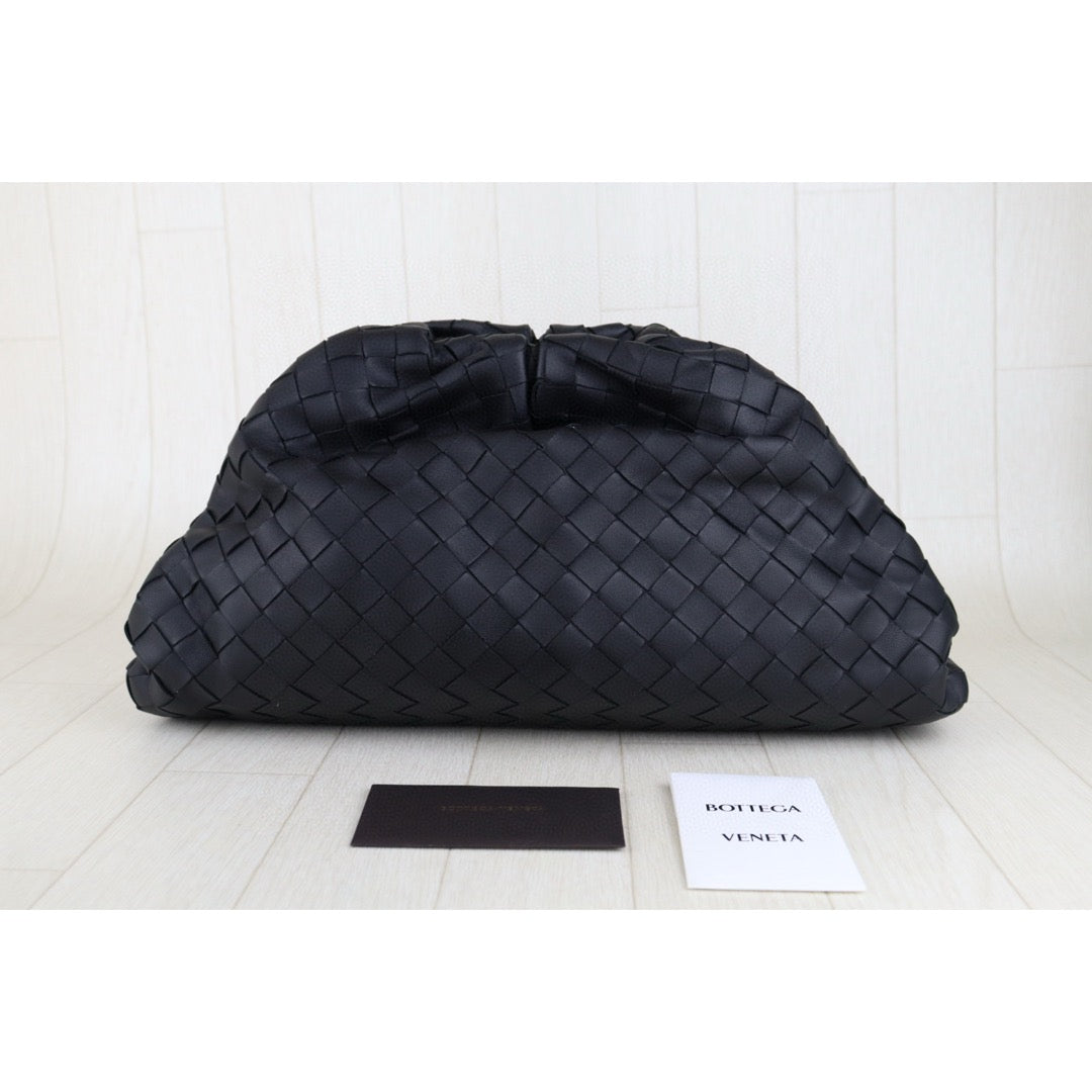 Excellent（Rank SA）｜ Bottega Veneta Lamb Skin Teen Pouch Classic Black｜S25032302
