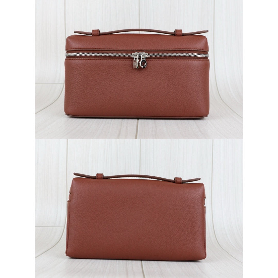 Excellent（Rank SA）｜Loro Piana Extra Pocket 19 Leather Top Handle Bag Shoulder Bag Brick Red ｜W25070804