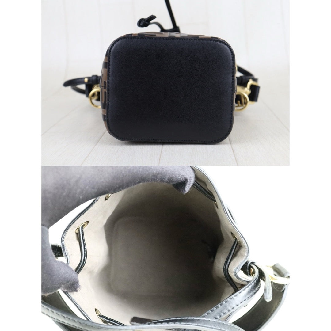 Very Good ( Rank A)｜ FENDI Zucca Mini Mon Tresor Bucket bag Shoulder Bag Brown ｜S25092206