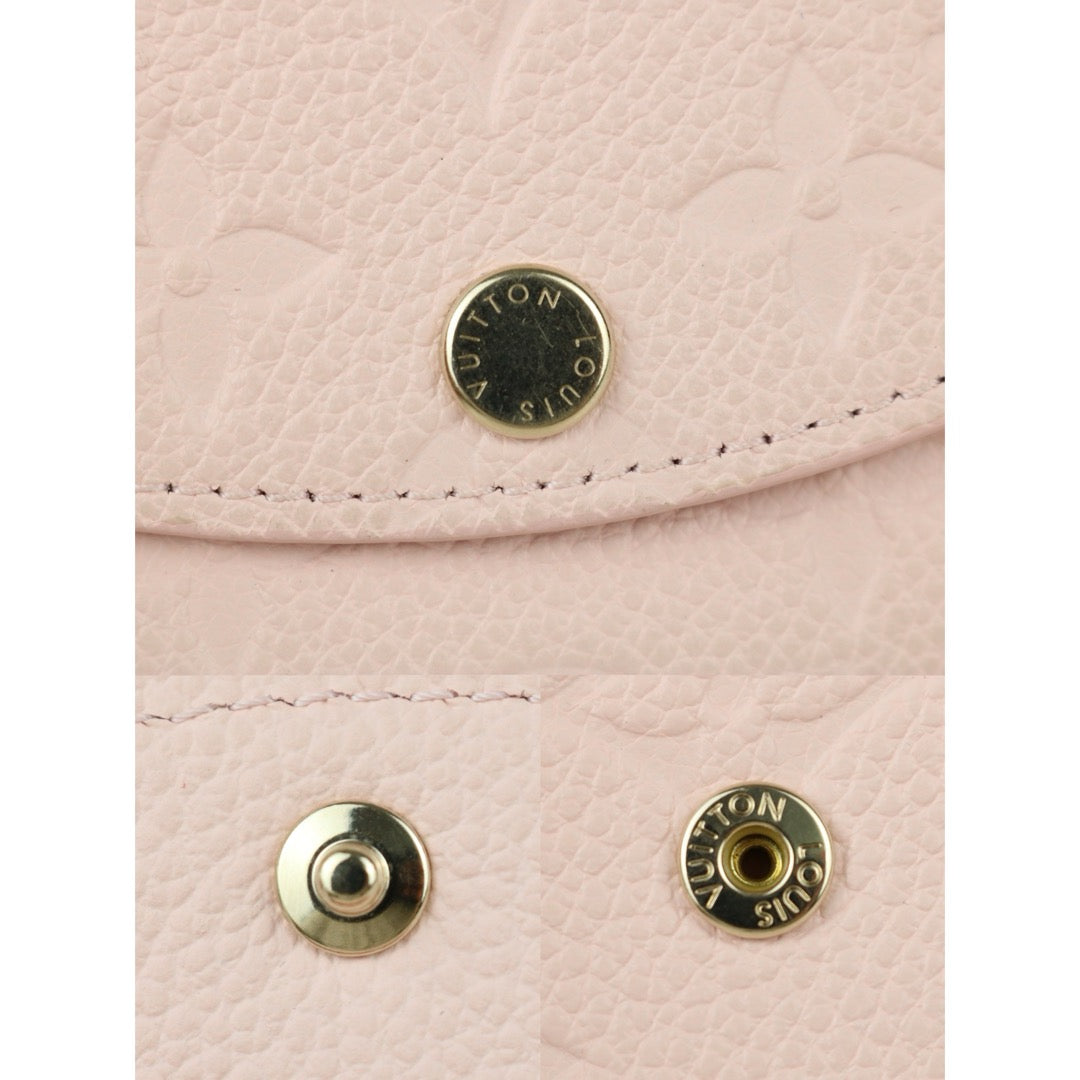 Include Entrupy Certificate of Authenticity｜Very Good ( Rank A)｜LV Monogram Empreinte Portemonnaie Rosalie Wallet Pink  IC Chips Model｜S26060133