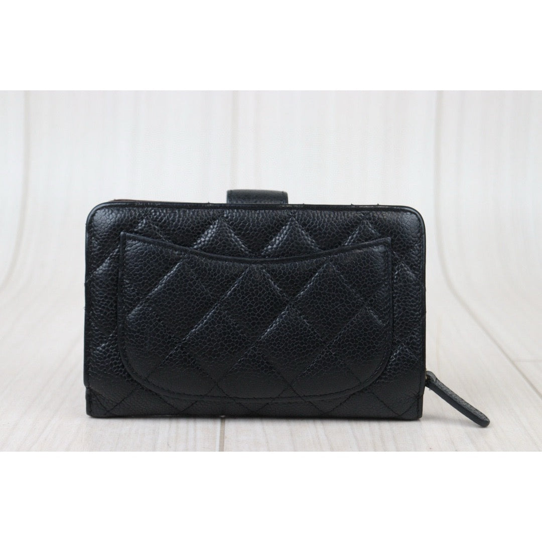 Rank AB｜Chanel Caviar Skin Black Wallet Made In 2014-2015Year｜24080504