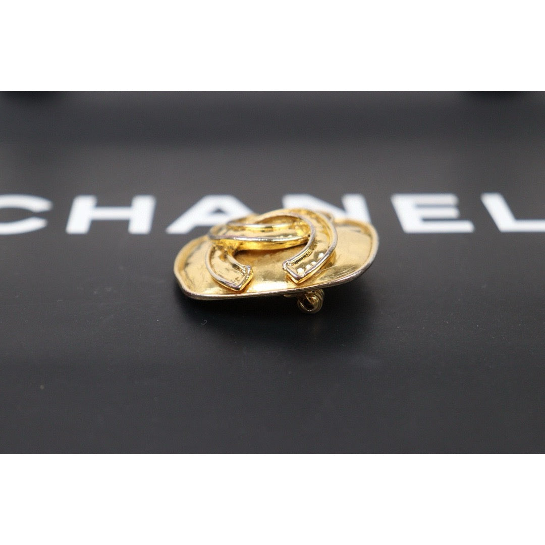 Good ( Rank AB)｜CHANEL Coco Mark Gold 24 Gold Brooch｜W24120913