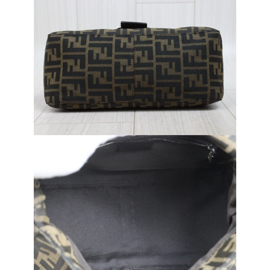 Third installment 3/3 ｜ Include Entrupy Certificate of Authenticity｜Good ( Rank AB)｜ FENDI Zucca Mamma Baguette  Shoulder Bag  ｜26042005