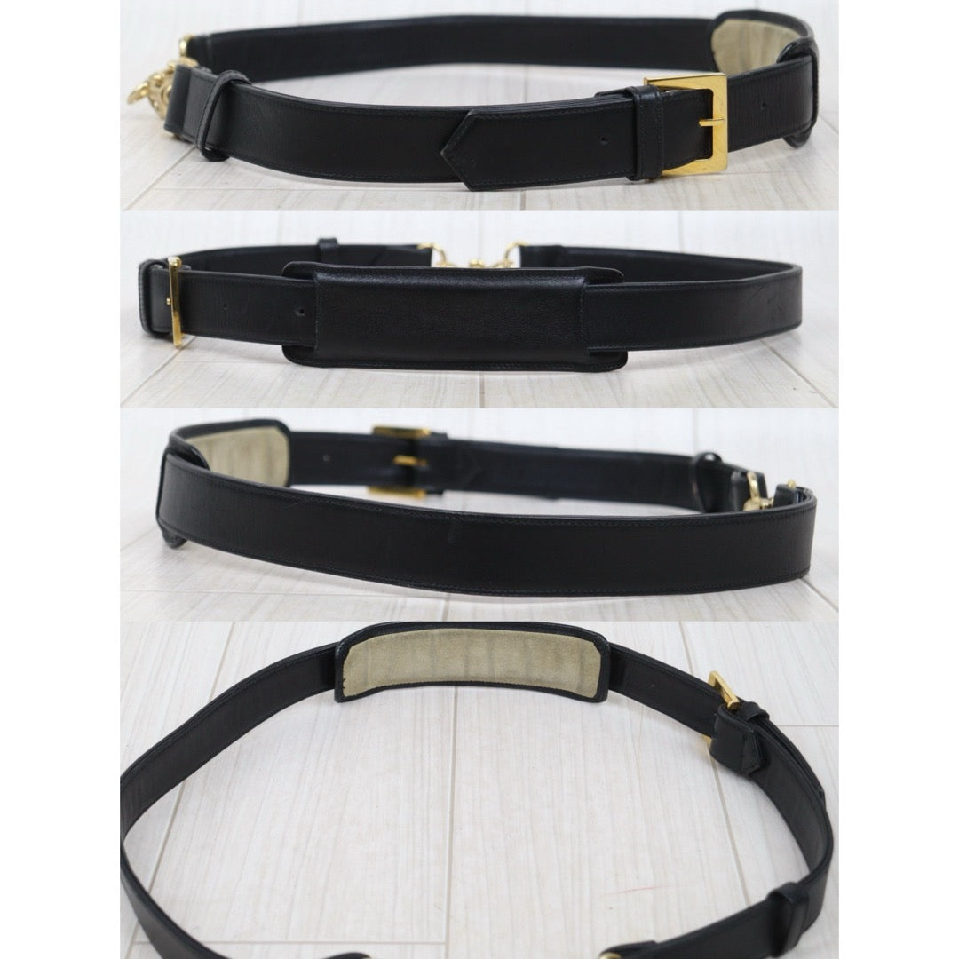 Good ( Rank AB)｜ CHANEL Calf Leather Vintage Boston Travel Bag 60 with Shoulderstrap Black Made In 1989- 1991Year｜S25110407