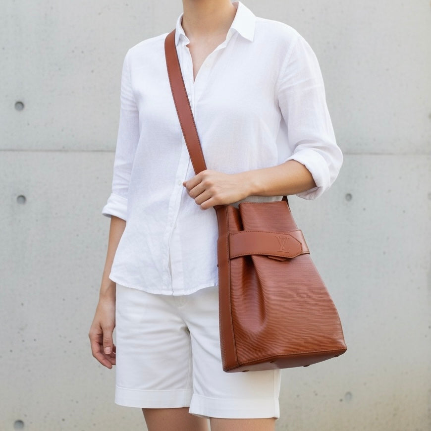 Include Entrupy Certificate of Authenticity｜Very Good ( Rank A)｜ Louis Vuitton Epi Sack de Paul Shoulder Bag Caramel｜26060801