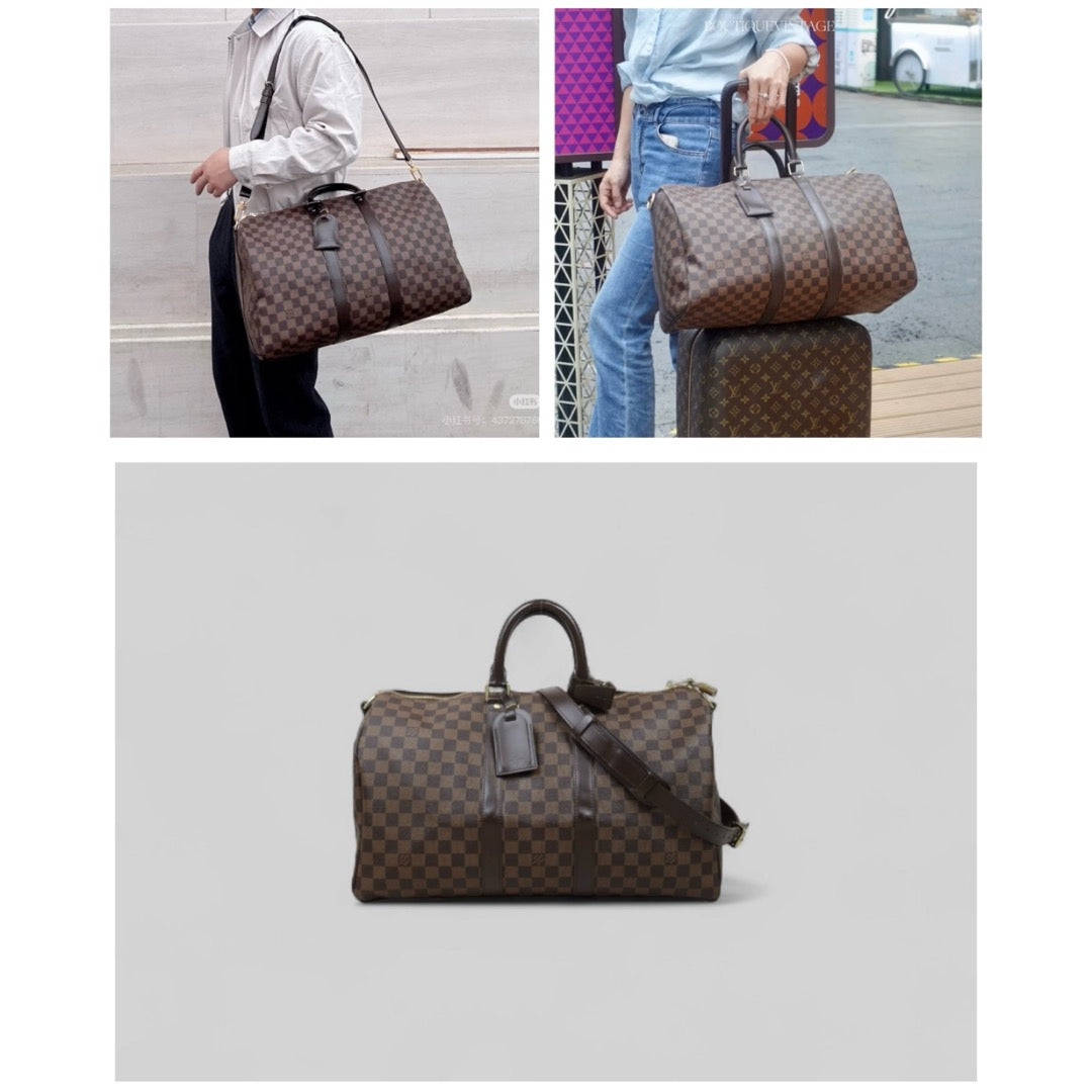 Very Good ( Rank A) ｜ LV Damier Keypol Bandrière 45 With Shoulderstrap｜H25052512