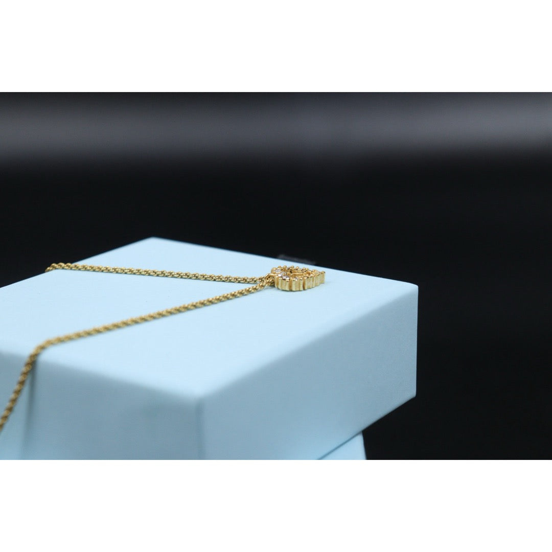 Good ( Rank AB) ｜ Dior Heart Rhinestone Necklace ｜V25110615