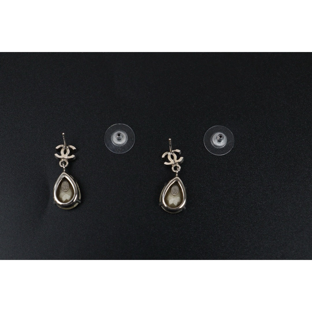 Very Good ( Rank A) ｜CHANEL  COCO Mark Rhinestone Earrings ｜V25073109