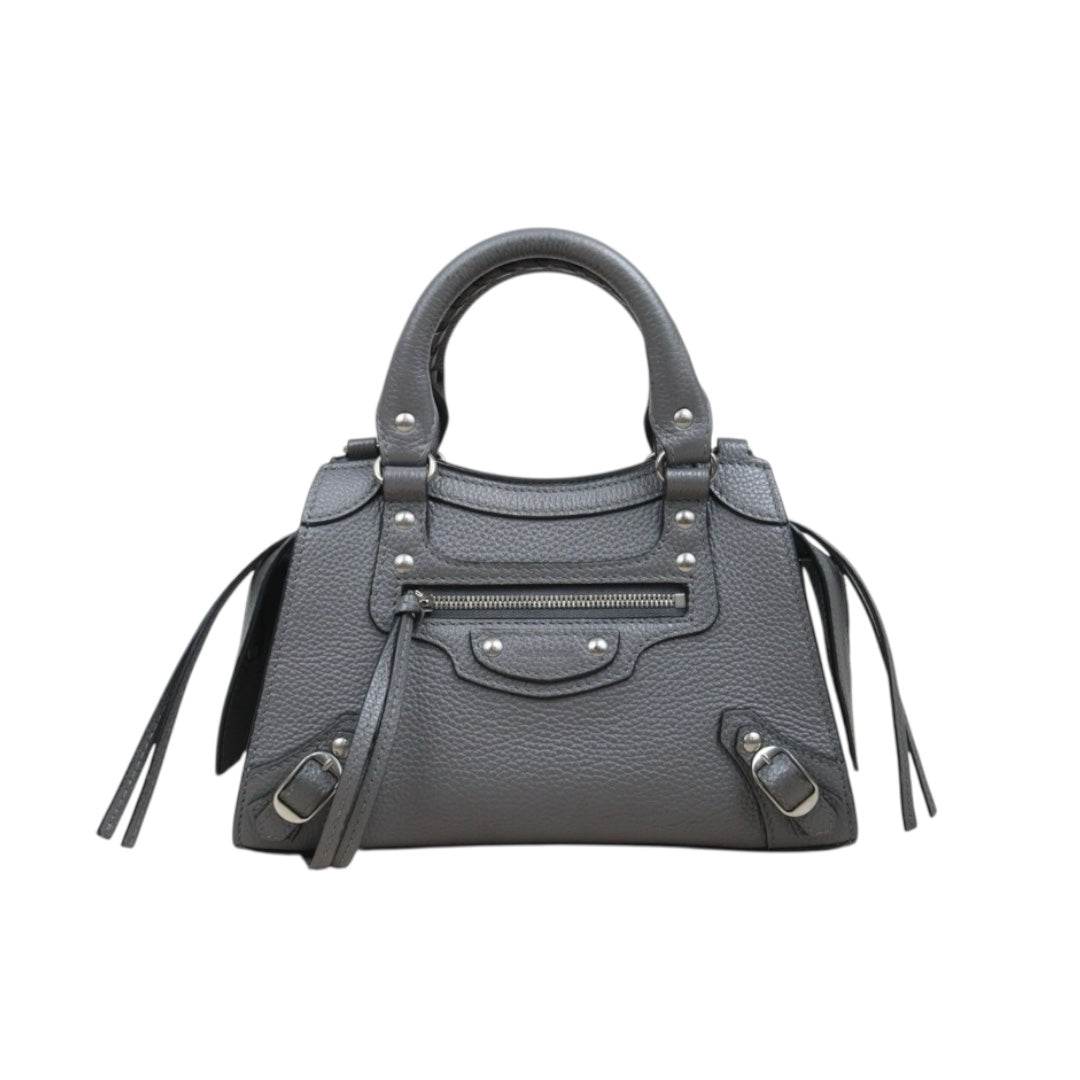 Very Good ( Rank A)｜Balenciaga Calf Leather Neo Classic City Grey HandBag ｜V25091604