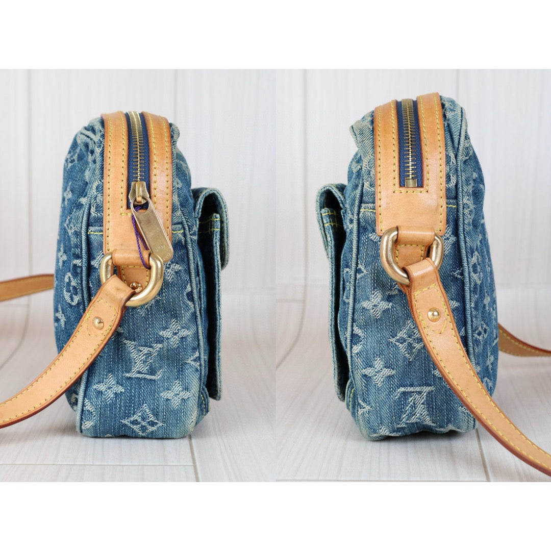 Good ( Rank AB) ｜LV Monogram Denim Blue Camera Bag Shoulder Bag｜S24082204