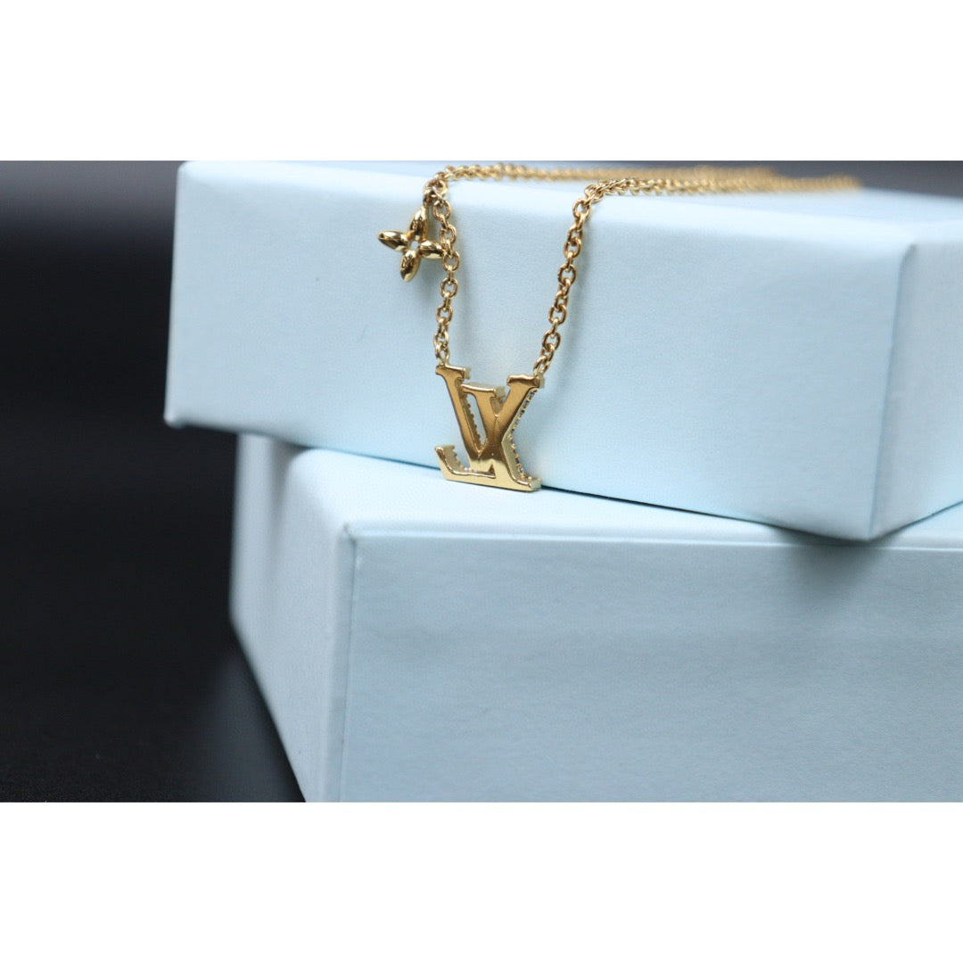 Very Good ( Rank A) ｜ LV Collier LV Lconic Gold Monogram Flower Rhinestone Necklace ｜24122627