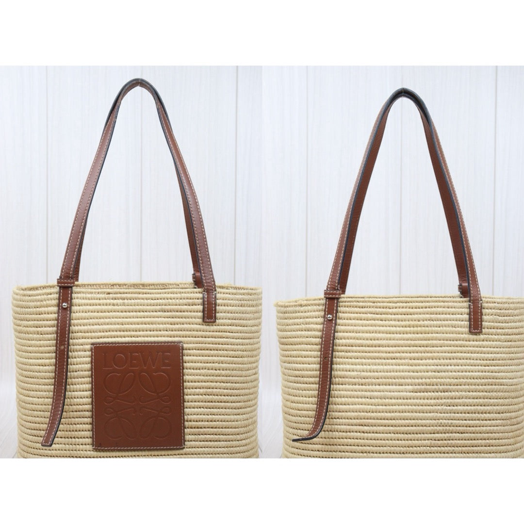 Good ( Rank AB)｜ LOEWE Straw  Basket Handbag Shoulder Bag ｜P25062701