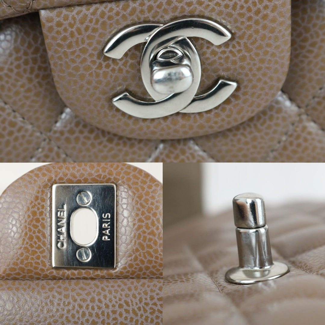 Include Entrupy Certificate of Authenticity｜Very Good ( Rank A)｜CHANEL Caviar Skin Matrasse Chain Double Flap 25 Shoulder Bag Brown Made In 2010~2011Year  ｜S26030802