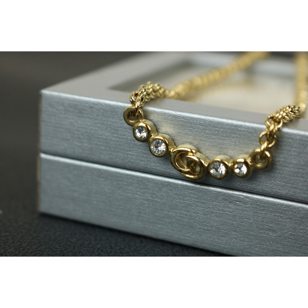 Very Good ( Rank A)  ｜ Dior Rhinestone Necklace ｜S24111801