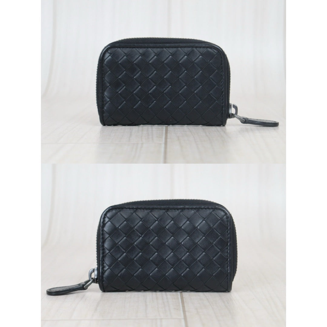 Very Good ( Rank A)｜ Bottega Veneta Leather Black Wallet Card Holder Coin Purse｜24092009