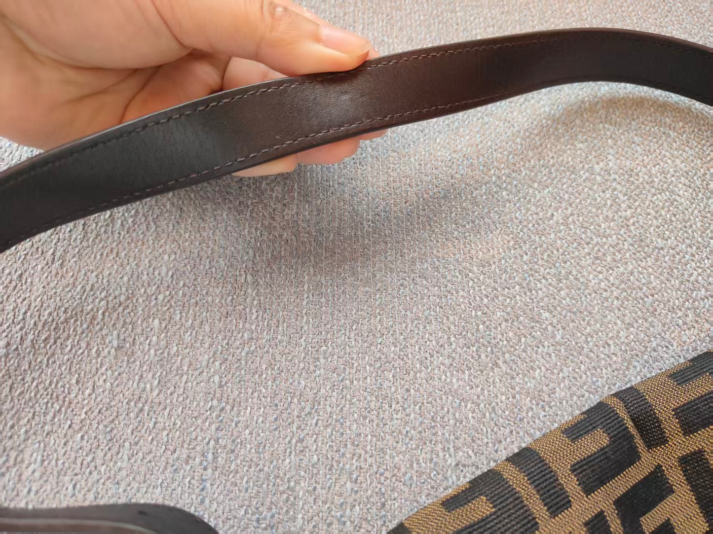 FENDI Zucca Mamma Baguette Shoulder Bag