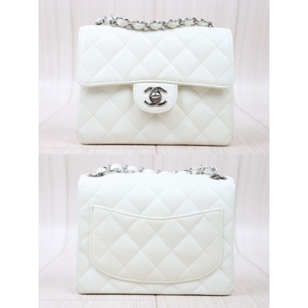 Very Good ( Rank A)｜ CHANEL  Caviar Skin Square 17 Shoulder Bag Made In 2005～2006Year ｜P24061141